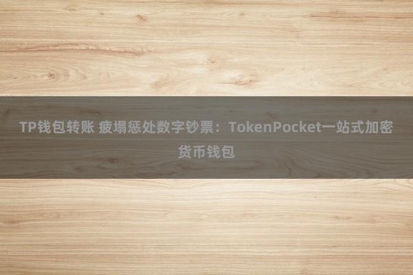 TP钱包转账 疲塌惩处数字钞票：TokenPocket一站式加密货币钱包